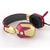 367488 4 e blue iron man ehs908 herni sluchatka s mikrofonem ovladani hlasitosti cervena 2x 3 5 mm jack usb