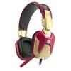 367488 e blue iron man ehs908 herni sluchatka s mikrofonem ovladani hlasitosti cervena 2x 3 5 mm jack usb