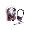367506 1 genius hs 04s sluchatka s mikrofonem ovladani hlasitosti cerno stribrna 2x 3 5 mm jack