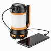 380424 2 led kempingove svetlo 3v1 1x1200 mah hlinik cerna 4 druhy sviceni powerbanka usb nabijeni