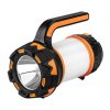 380424 led kempingove svetlo 3v1 1x1200 mah hlinik cerna 4 druhy sviceni powerbanka usb nabijeni