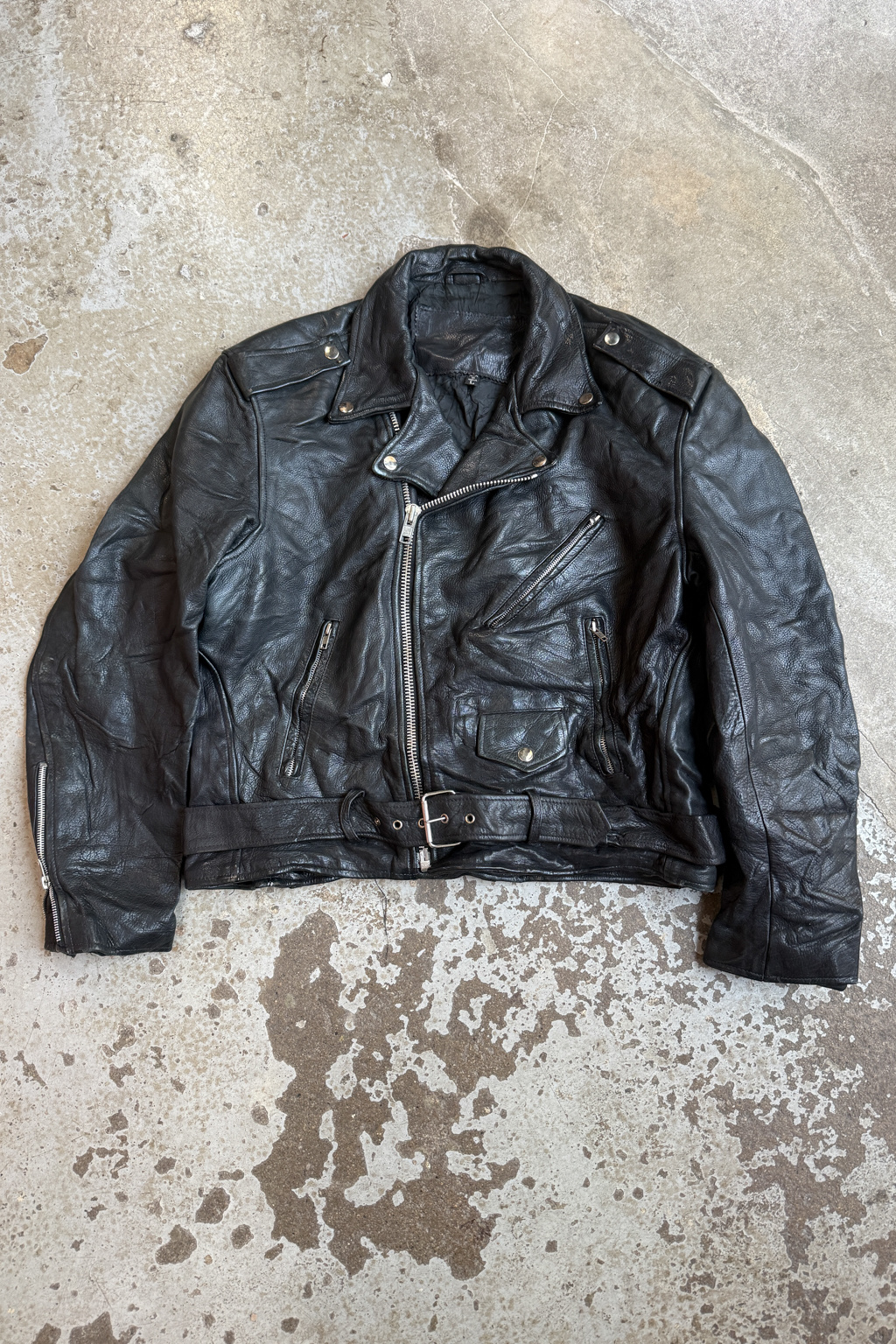 Vintage Kožená Biker Jacket