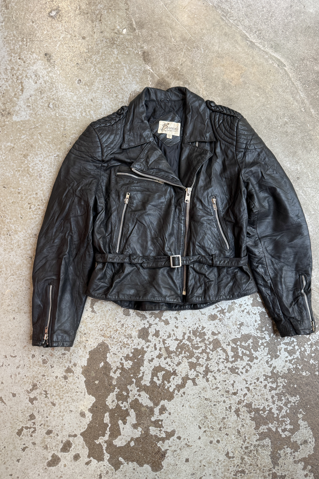 Vintage Kožená Biker Jacket