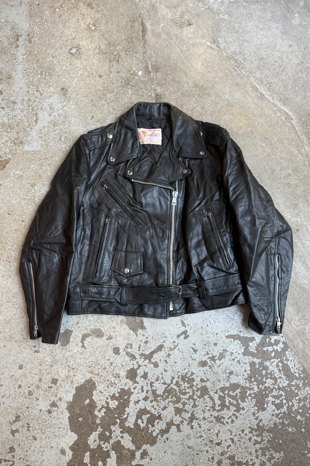 Vintage Kožená Biker Jacket