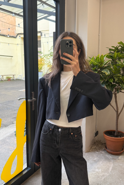 Černé Reborn Crop Sako