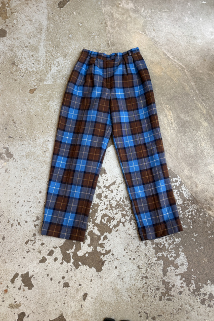 Vlněné Kárované Kalhoty
