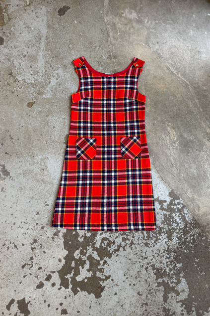 Vlněné Kárované Šaty