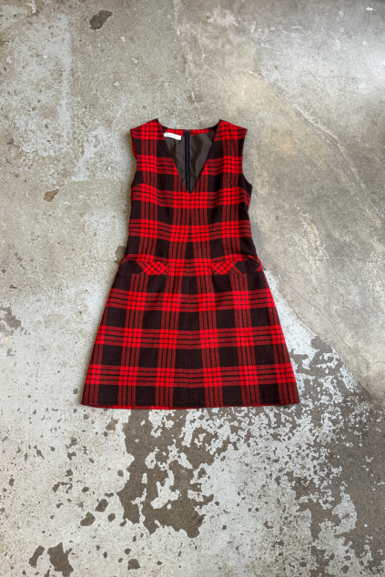 Vlněné Kárované Šaty