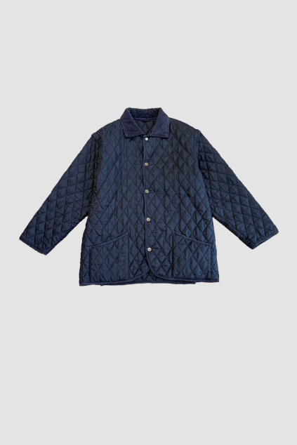 Modrá Prošívaná Bunda s Odepínatelnými Rukávy