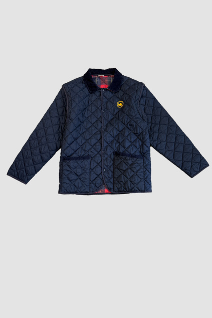 Modrá Prošívaná Bunda s Odepínatelnými Rukávy