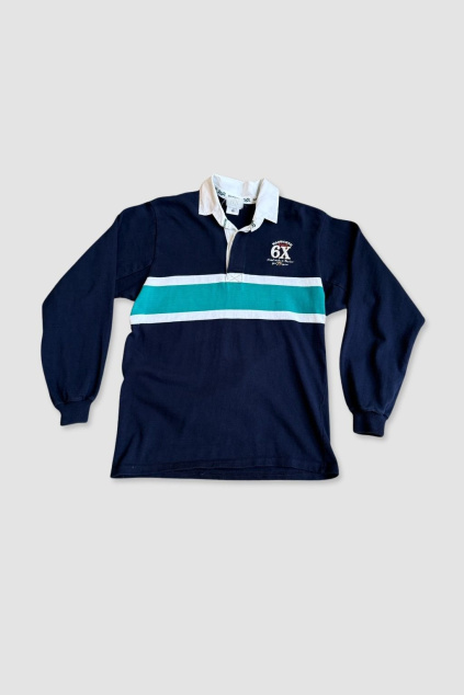 Tmavě Modré Rugby Tričko