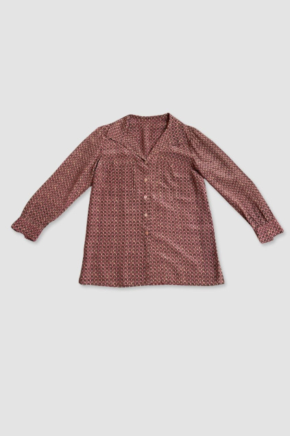 Hedvábná Vzorovaná Košile