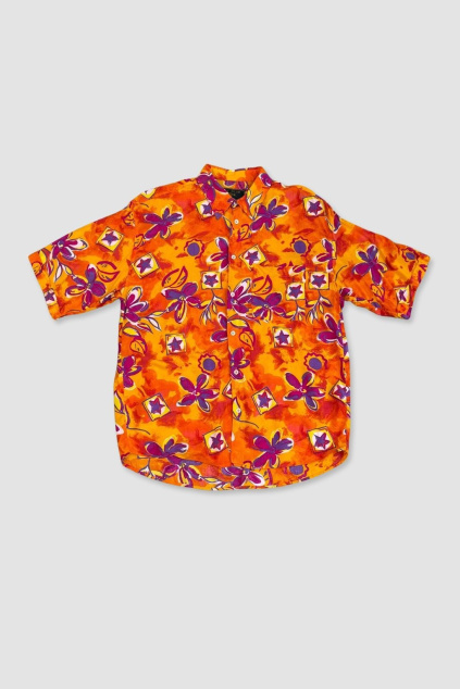 Oranžová Vzorovaná Košile