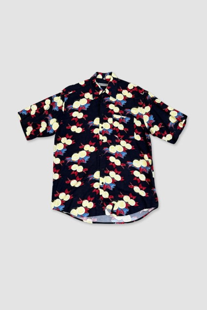 Tmavě Modrá Vzorovaná Košile