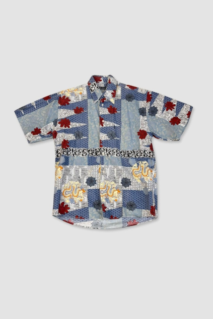 Modrá Vzorovaná Košile