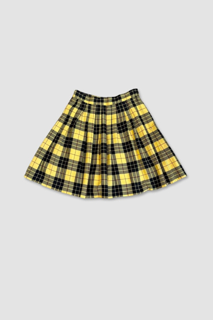 Žlutá Károvaná Sukně