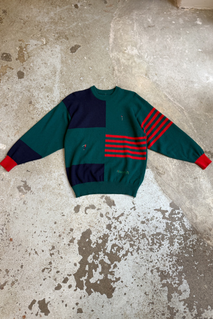 Zelený Vzorovaný Svetr