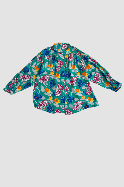 Hedvábná Květovaná Halenka