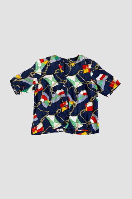 Hedvábná Vzorovaná Halenka