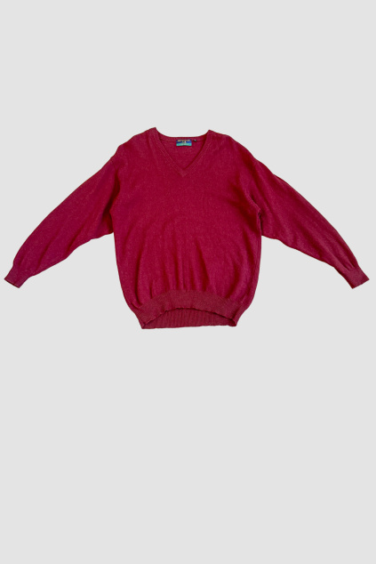 Vínový Vlněný Svetr