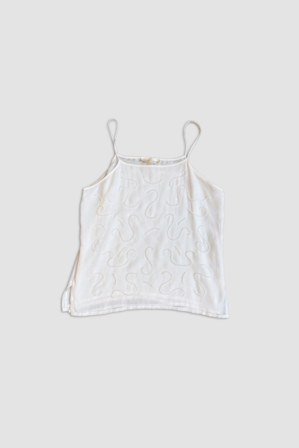 Hedvábný Top s Korálkami