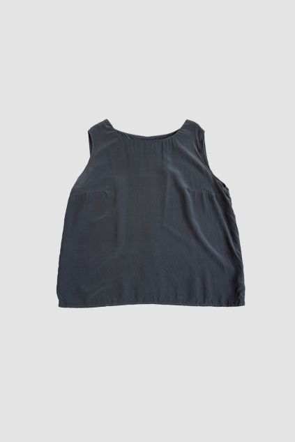 Šedý Hedvábný Top