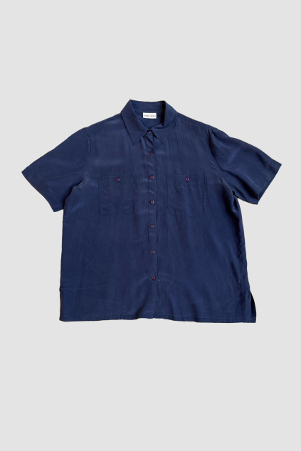 Modrá Hedvábná Halenka