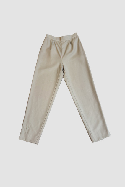 Béžové Vlněné Kalhoty