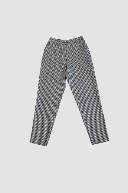 Černobílé Kárované Kalhoty