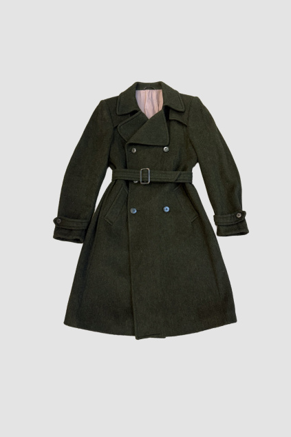 Zelený Vlněný Kabát