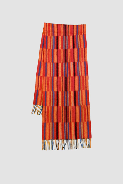 Oranžová Vzorovaná Šála