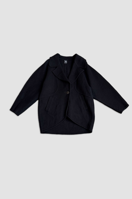 Černý Vlněný Kabát