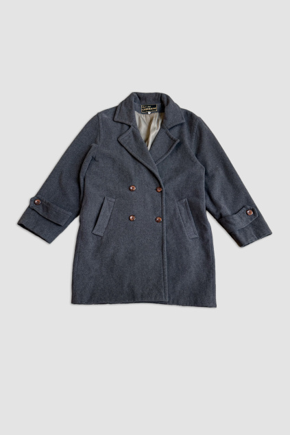 Šedý Vlněný Kabát