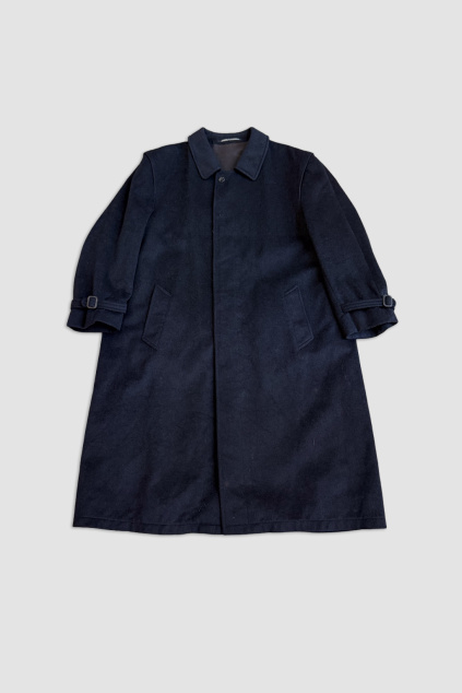 Tmavě Modrý Vlněný Kabát