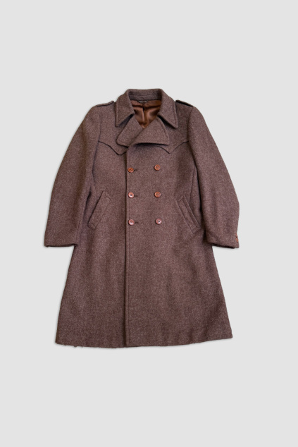 Hnědý Vlněný Kabát