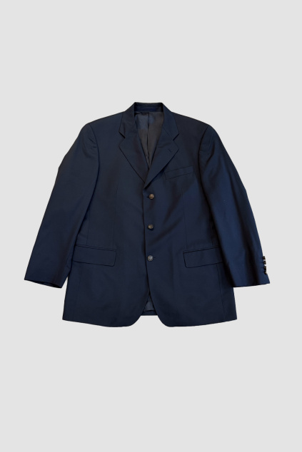 Tmavě Modré Vlněné Sako