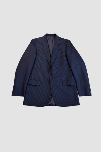 Tmavě Modré Sako s Proužky