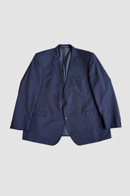 Tmavě Modré Vlněné Sako