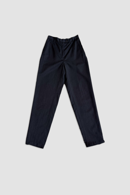 Šedé Vlněné Kalhoty