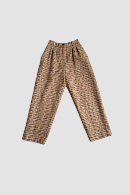 Kárované Vlněné Kalhoty
