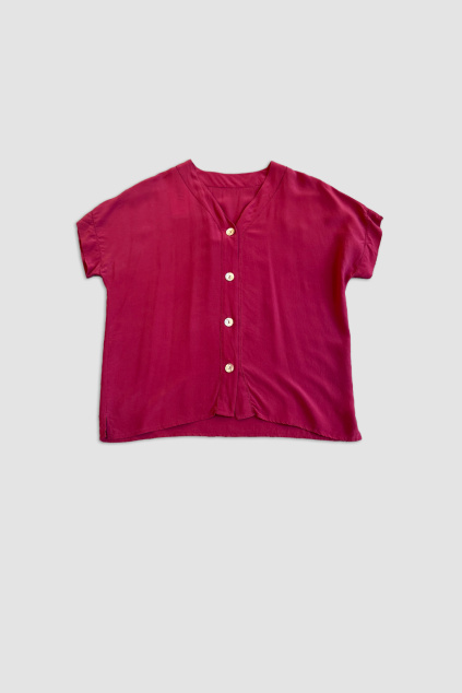 Růžová Hedvábná Halenka