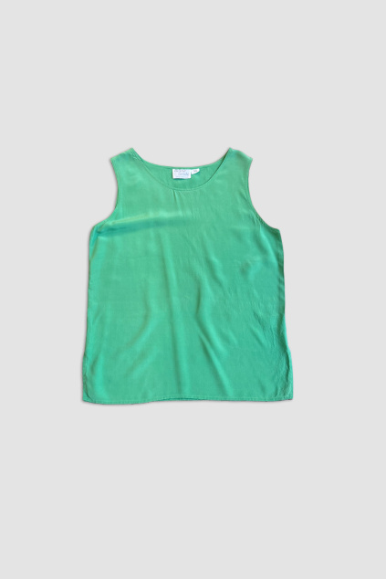 Zelený Hedvábný Top