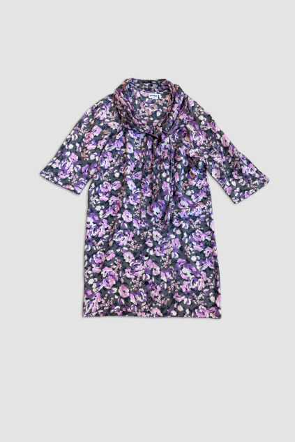 Hedvábné Květované Šaty