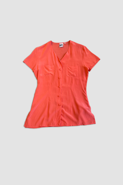 Oranžová Hedvábná Halenka