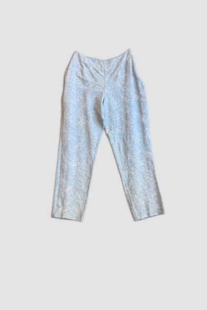 Modré Vzorované Kalhoty