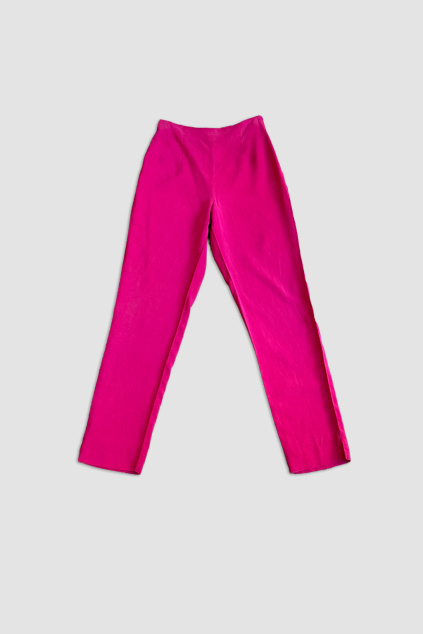 Růžové Hedvábné Kalhoty