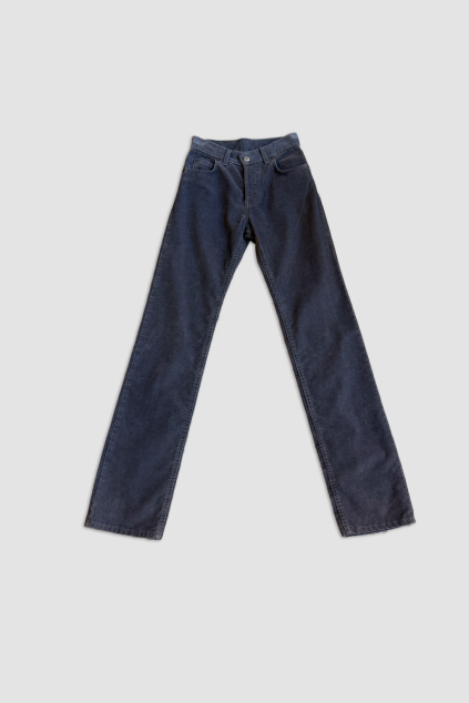 Šedé Manšestrové Kalhoty