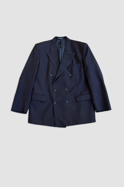 Tmavě Modré Vlněné Sako