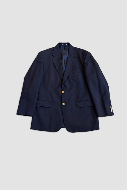 Tmavě Modré Vlněné Sako