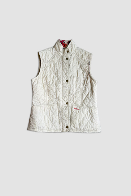 Krémová Prošívaná Vesta Barbour